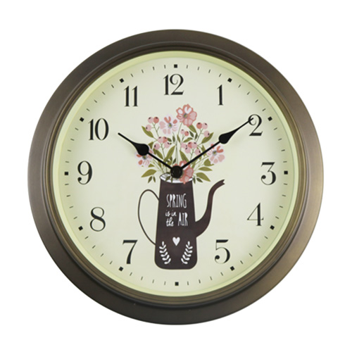 12 Inch Classic Outdoor Garden Decorative Metal Wall Clock Antique Bronze HYW046AT 1