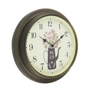 12 Inch Classic Outdoor Garden Decorative Metal Wall Clock Antique Bronze HYW046AT 2