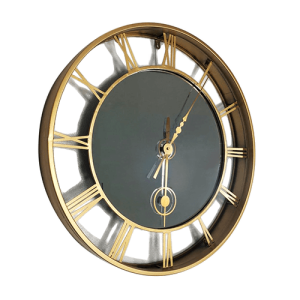 25 Inch Big Size Luxury Style Golden Iron Frame Mirror Clock HYWG004-MIRROR 3