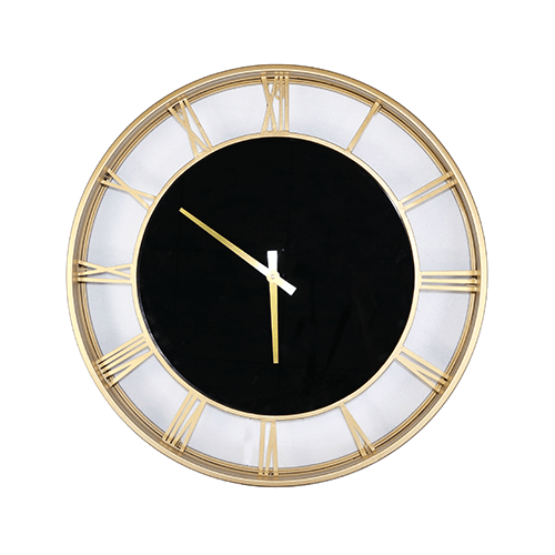 25 Inch Industrial Style Gold Skeletal Iron Glass Wall Clock HYWG004 1