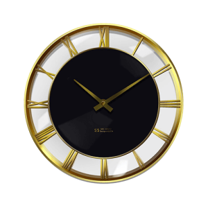 25 Inch Industrial Style Gold Skeletal Iron Glass Wall Clock HYWG004 HYWG004-65x8.5x65CM 4.3KG
