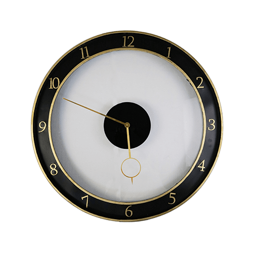 25 Inch Morden Designed Wrought Iron frame Glass Decor Clock 1