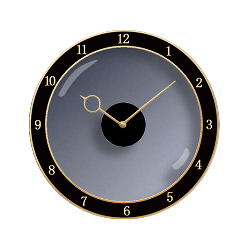 25 Inch Morden Designed Wrought Iron frame Glass Decor Clock HYWG001-65x7.5x65CM 4.8KG