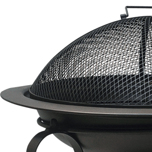 27inch Metal Overall Sparks Mesh Black Garden Charcoal Firebowl FP06 1