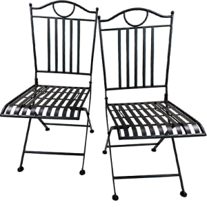 Modern Foldable Garden Bistro Metal Table and Chair Set LS21A3046