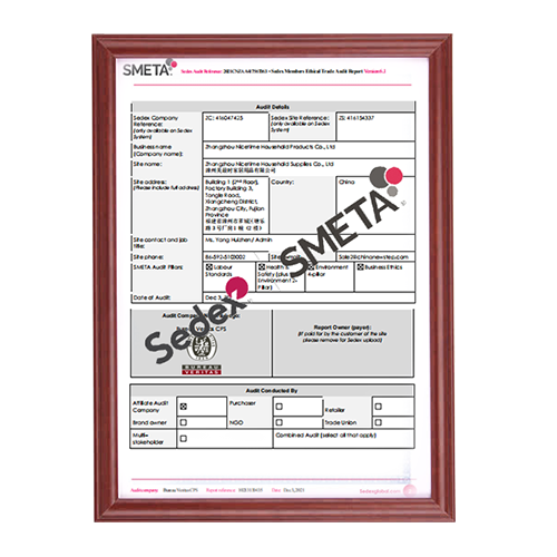 Sedex Certificate