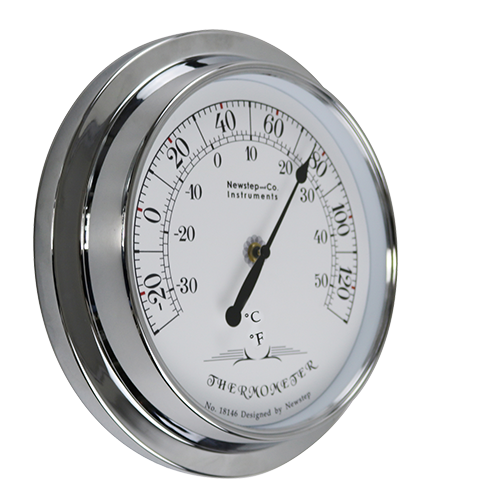 Chrome Wall-mounted Thermometer