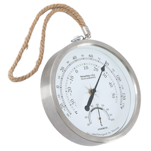 8 inch Twisted Rope Hanging Analog Thermo-hygrometer