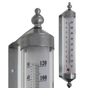 Galvanized Indoor / Outdoor Thermometer with Reversible Bracket