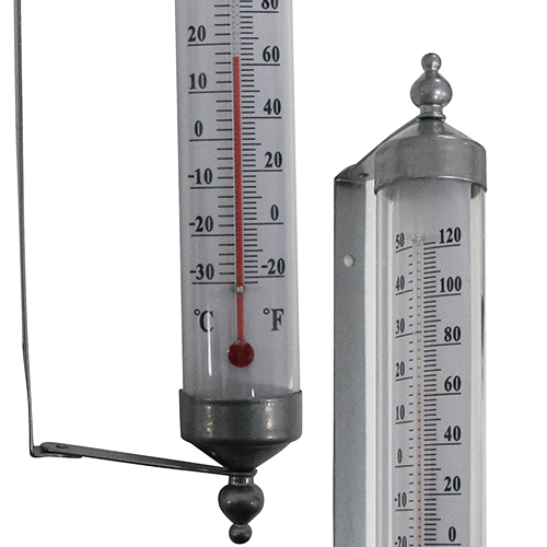 Galvanized Indoor / Outdoor Thermometer with Reversible Bracket