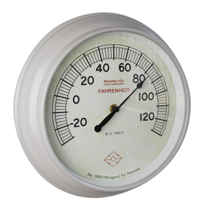 Cream Wall-mounted Dial Thermometer