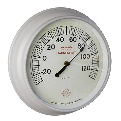 Cream Wall-mounted Dial Thermometer