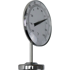 Free-standing Portable Convertible Dial Thermometer Chrome