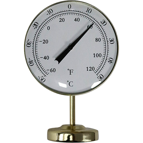 Free-standing Portable Convertible Dial Thermometer Gold