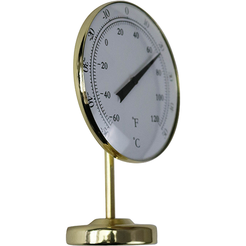 Free-standing Portable Convertible Dial Thermometer Gold