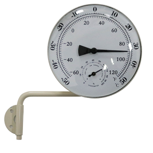Garden Swivel Wall-mounted Dial Analog Hygro-Thermometer Cream