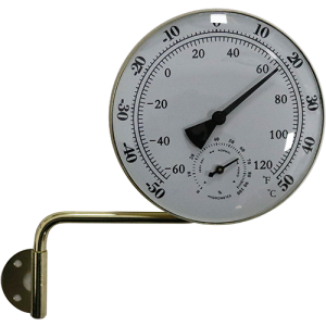Garden Swivel Wall-mounted Dial Analog Hygro-Thermometer Copper