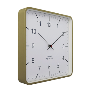 12 inch gold rectangle wall clock