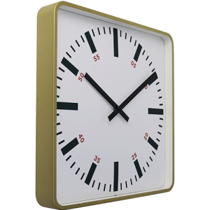 14 inch gold rectangle wall clock
