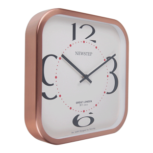 30cm Modern Style Copper Square Metal Wall Clock