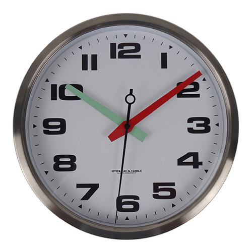 10 Inch Classic Stainless Steel Wall Clock HYW070 (2)