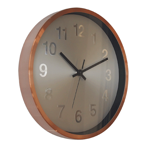 12 Inch Aluminum Copper Narrow Side Wall Clock HYW145 (11)