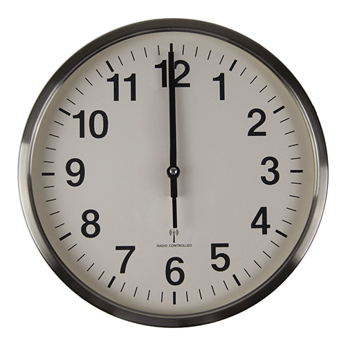 12 Inch Modern Style Radio Control Stainless Steel Wall Clock HYW063 (1)