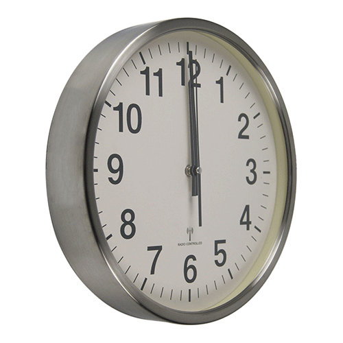 12 Inch Modern Style Radio Control Stainless Steel Wall Clock HYW063 (2)