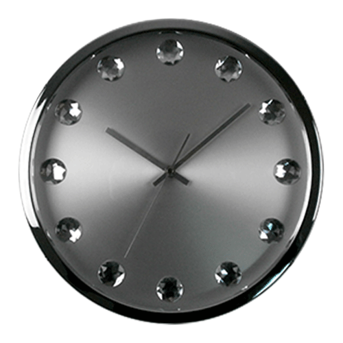 13 inch Chrome Wall Clock with Aluminum Dial (2)