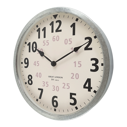 13 inch Galvanized Wall Clock HYW084 (2)