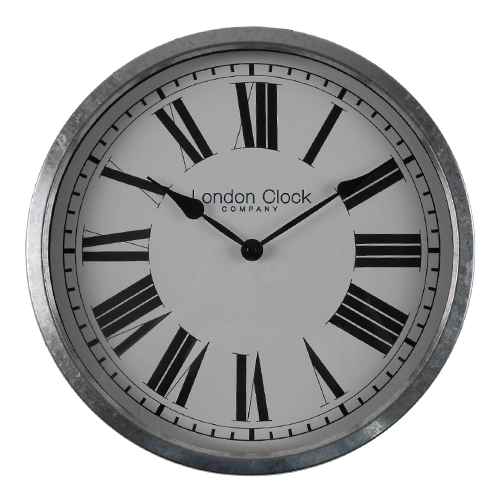13 inch Metal Wall Clock with Roman Numerals HYW084 (1)