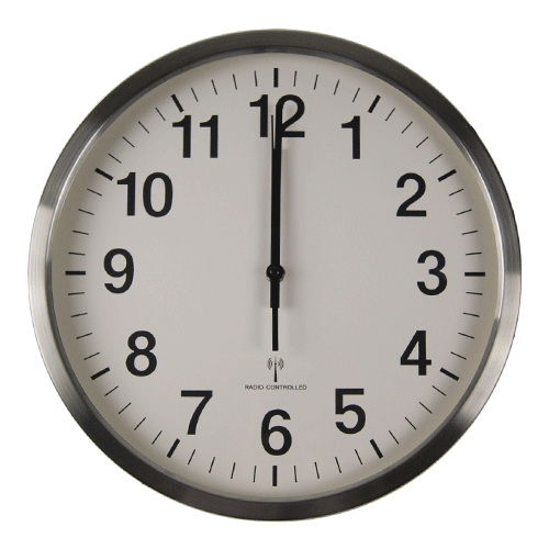 13 inch Stainless Steel Radio Control Wall Clock (1)