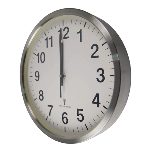 13 inch Stainless Steel Radio Control Wall Clock (2)