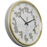 40cm Morden Golden Ring Bezel Cream Wall Clock HYW282CRG1