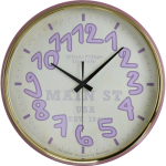 40cm Morden Golden Ring Bezel Pink Wall Clock HYW282PKG