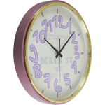 40cm Morden Golden Ring Bezel Pink Wall Clock HYW282PKG1