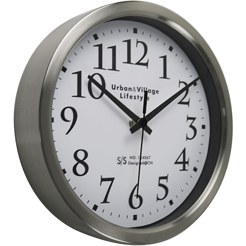 8 Inch Mini Stainless Steel Wall Clock HYW067 (2)