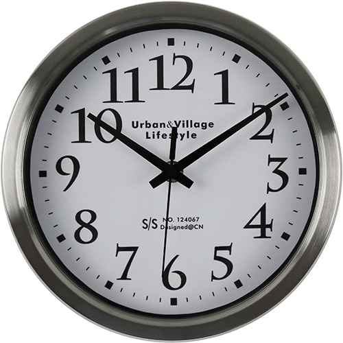 8 Inch Mini Stainless Steel Wall Clock HYW067 (2)