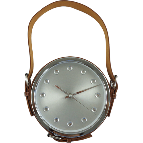 8 Inch PU leather belt hanging Clock with Jewelry HYW067