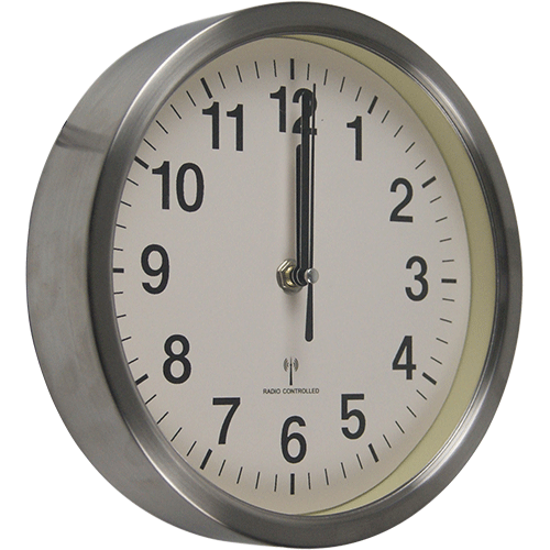 8 Inch Radio Control Mini Stainless Steel Wall Clock HYW067RC (2)